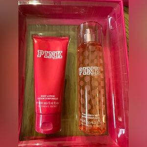 Victoria's Secret Original PINK Body Mist 4.2 oz & Body Lotion Set Polka Dot New